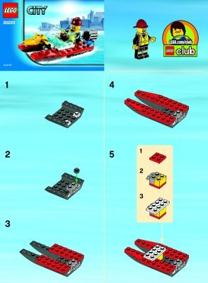 Instrucciones de Construcción - LEGO - 30220 - Fire Speedboat: Page 1