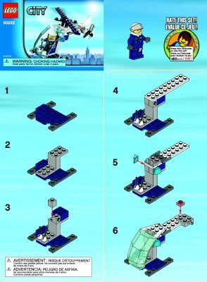 Instrucciones de Construcción - LEGO - 30222 - Police Helicopter: Page 1