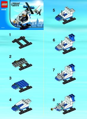 Instrucciones de Construcción - LEGO - 30226 - Police helicopter: Page 1