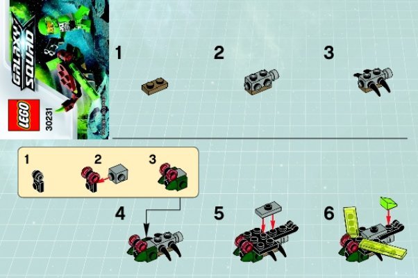 Instrucciones de Construcción - LEGO - 30231 - Space Insectoid: Page 1