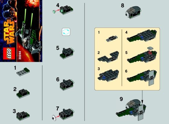 Instrucciones de Construcción - LEGO - 30244 - Anakin's Jedi Intercepter™: Page 1