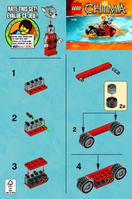 Instrucciones de Construcción - LEGO - 30265 - Worriz’ Fire Bike: Page 1