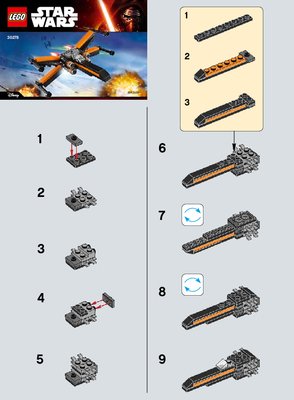 Instrucciones de Construcción - LEGO - Star Wars - 30278 - Poe's X-Wing Fighter™: Page 1