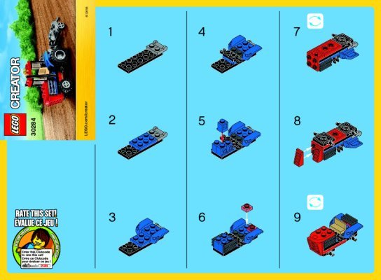 Instrucciones de Construcción - LEGO - 30284 - Tractor: Page 1