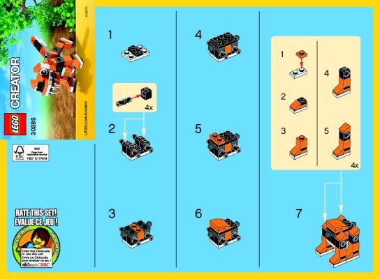 Instrucciones de Construcción - LEGO - 30285 - Tiger: Page 1