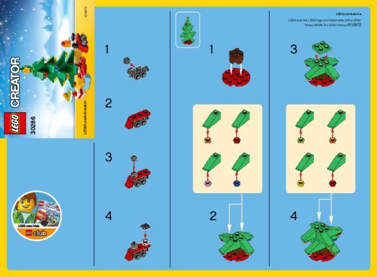 Instrucciones de Construcción - LEGO - 30286 - Christmas Tree: Page 1