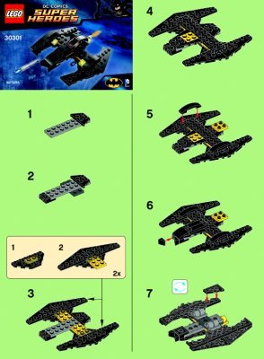 Instrucciones de Construcción - LEGO - 30301 - Batwing: Page 1