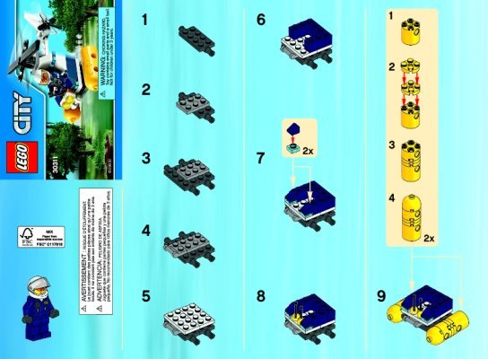 Instrucciones de Construcción - LEGO - 30311 - Swamp Police Helicopter: Page 1