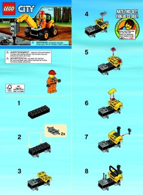 Instrucciones de Construcción - LEGO - 30312 - Demolition Driller: Page 1