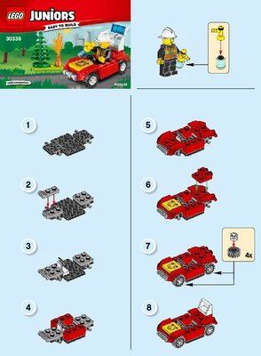 Instrucciones de Construcción - LEGO - 30338 - Fire Car: Page 1