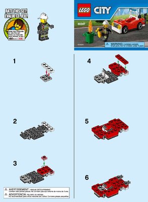 Instrucciones de Construcción - LEGO - 30347 - Fire Car: Page 1