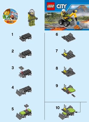 Instrucciones de Construcción - LEGO - 30350 - Volcano Jackhammer: Page 1