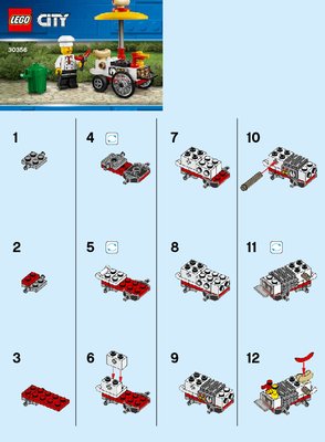 Instrucciones de Construcción - LEGO - 30356 - Hot Dog Stand: Page 1