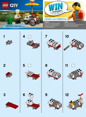 Instrucciones de Construcción - LEGO - 30356 - Hot Dog Stand: Page 1