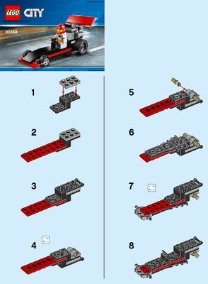 Instrucciones de Construcción - LEGO - 30358 - Dragster: Page 1