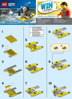 Instrucciones de Construcción - LEGO - 30359 - Police Water Plane: Page 1