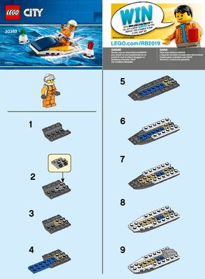 Instrucciones de Construcción - LEGO - 30363 - Race Boat: Page 1