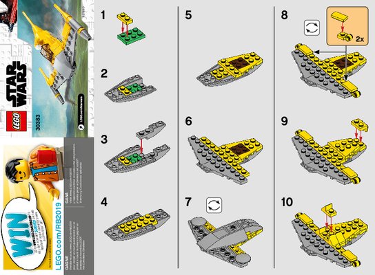 Instrucciones de Construcción - LEGO - 30383 - Naboo Starfighter™: Page 1