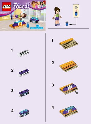 Instrucciones de Construcción - LEGO - 30400 - Gymnastics Bar: Page 1