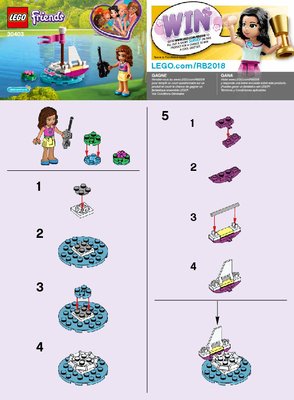 Instrucciones de Construcción - LEGO - 30403 - Olivia's Remote Control Boat: Page 1