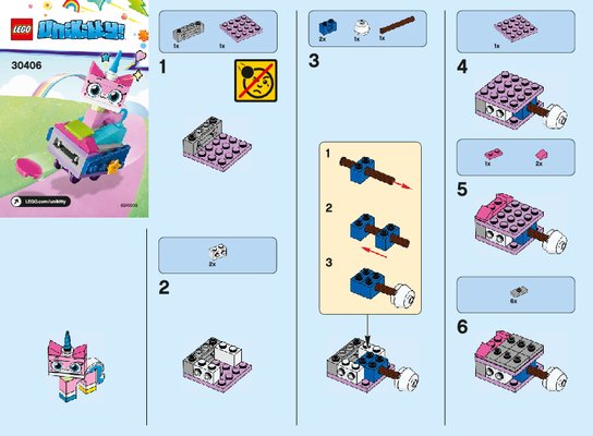 Instrucciones de Construcción - LEGO - 30406 - Unikitty™ Roller Coaster Wagon: Page 1