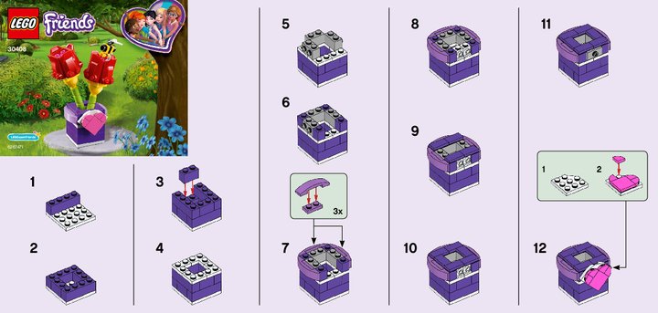 Instrucciones de Construcción - LEGO - 30408 - Tulips: Page 1