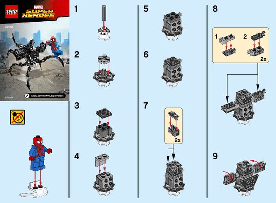 Instrucciones de Construcción - LEGO - 30448 - Spider-Man vs. The Venom Symbiote: Page 1