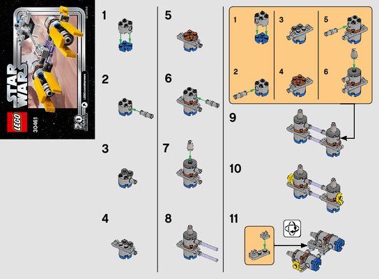 Instrucciones de Construcción - LEGO - 30461 - Podracer™: Page 1