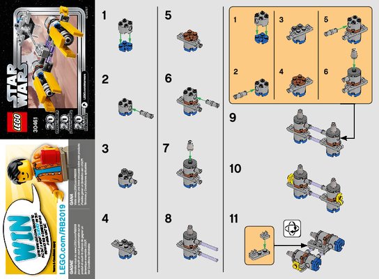 Instrucciones de Construcción - LEGO - 30461 - Podracer™: Page 1