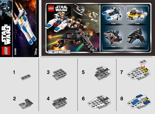 Instrucciones de Construcción - LEGO - 30496 - U-Wing Fighter: Page 1