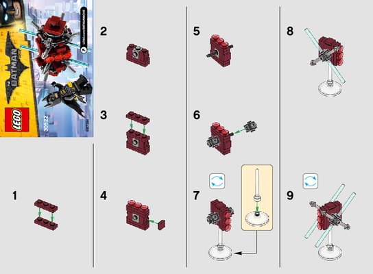 Instrucciones de Construcción - LEGO - THE LEGO BATMAN MOVIE - 30522 - Batman™ en la Zona Fantasma: Page 1