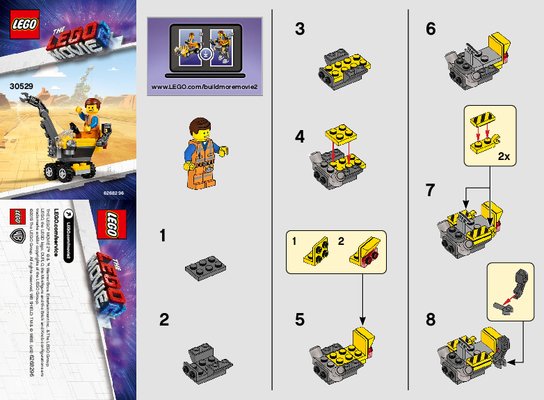 Instrucciones de Construcción - LEGO - 30529 - Mini Master-Building Emmet: Page 1