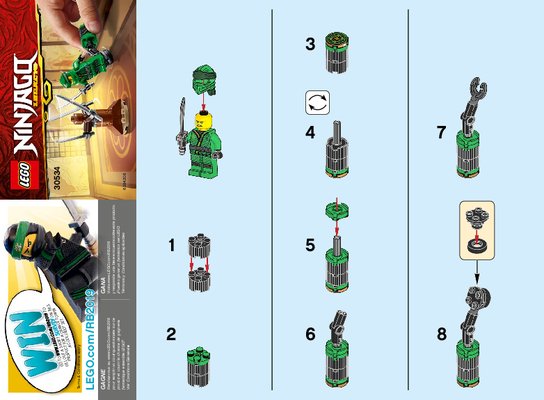 Instrucciones de Construcción - LEGO - 30534 - Ninja Workout: Page 1