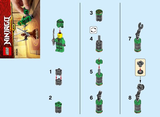 Instrucciones de Construcción - LEGO - 30534 - Ninja Workout: Page 1