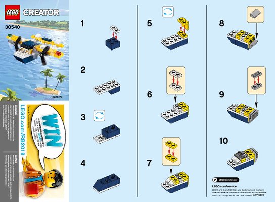 Instrucciones de Construcción - LEGO - 30540 - Yellow Flyer: Page 1