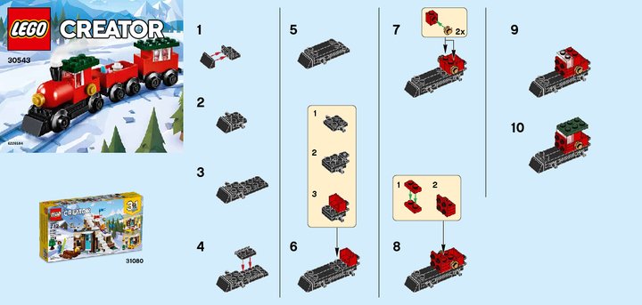 Instrucciones de Construcción - LEGO - 30543 - Holiday Train: Page 1