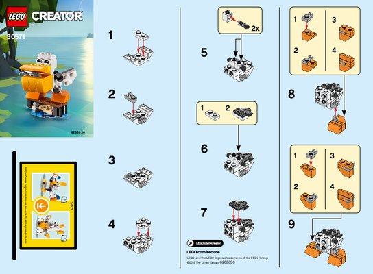 Instrucciones de Construcción - LEGO - 30571 - Pelican: Page 1