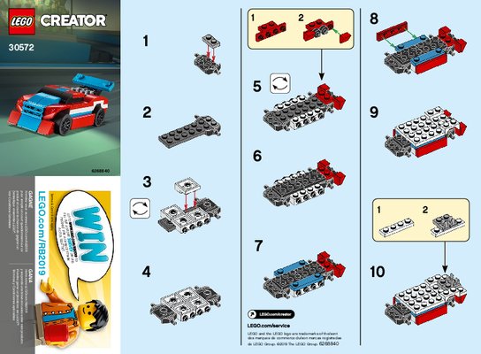 Instrucciones de Construcción - LEGO - 30572 - Race Car: Page 1