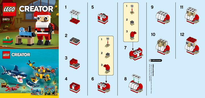 Instrucciones de Construcción - LEGO - 30573 - Santa: Page 1