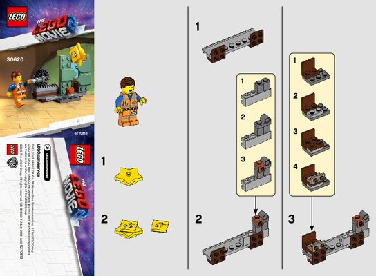 Instrucciones de Construcción - LEGO - 30620 - Star-Stuck Emmet: Page 1