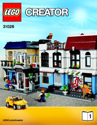 Instrucciones de Construcción - LEGO - Creator - 31026 - Tienda de Bicicletas y Cafetería: Page 1