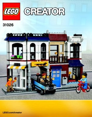 Instrucciones de Construcción - LEGO - Creator - 31026 - Tienda de Bicicletas y Cafetería: Page 1