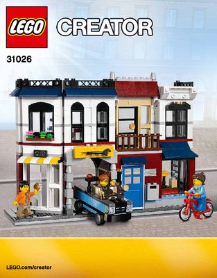 Instrucciones de Construcción - LEGO - Creator - 31026 - Tienda de Bicicletas y Cafetería: Page 1