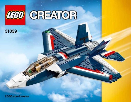 Instrucciones de Construcción - LEGO - Creator - 31039 - Avión Azul: Page 1