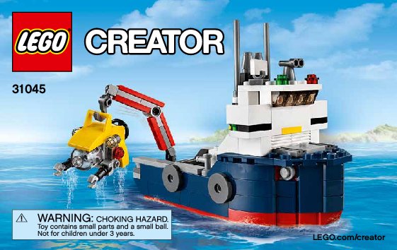 Instrucciones de Construcción - LEGO - Creator - 31045 - Explorador oceánico: Page 1