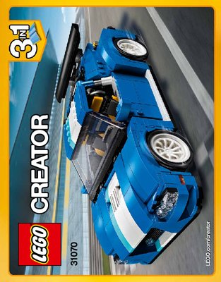 Instrucciones de Construcción - LEGO - Creator - 31070 - Deportivo turbo: Page 1