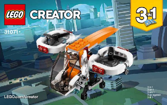 Instrucciones de Construcción - LEGO - 31071 - Drone Explorer: Page 1