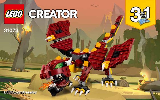 Instrucciones de Construcción - LEGO - 31073 - Mythical Creatures: Page 1