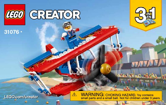 Instrucciones de Construcción - LEGO - 31076 - Daredevil Stunt Plane: Page 1