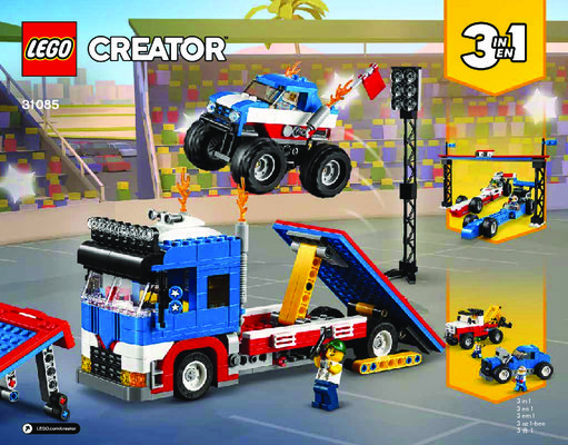 Instrucciones de Construcción - LEGO - 31085 - Mobile Stunt Show: Page 1